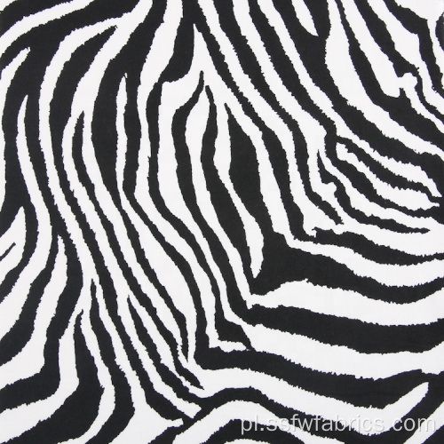 Zebra Stripes DTY Brush Tkanina poliestrowa na koszulę